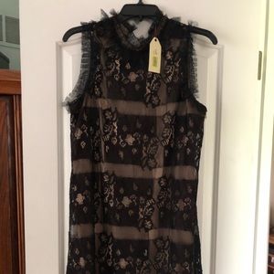 Max Studio Specialty Products Med Black Lace Dress